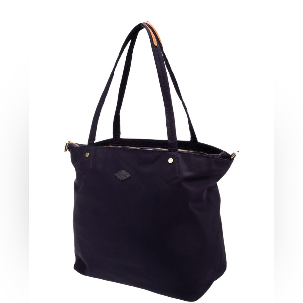 MZ Wallace Black Tote with Tan Accents